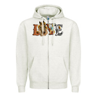 Oatmeal Heather love horse sunflower Zipper Hoodie - RanaPortraitStore
