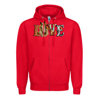 Red love horse sunflower Zipper Hoodie - RanaPortraitStore