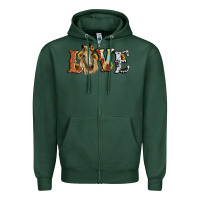 Sports Green love horse sunflower Zipper Hoodie - RanaPortraitStore