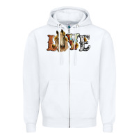 White love horse sunflower Zipper Hoodie - RanaPortraitStore