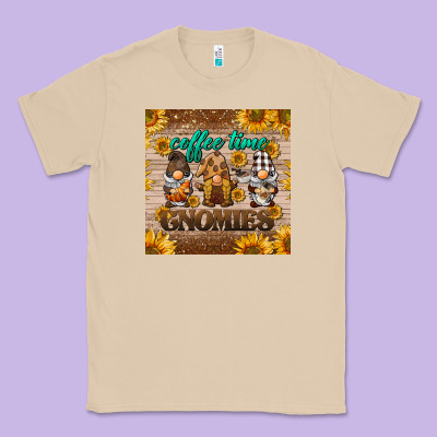 Coffee Time Gnomies Mug Coaster Classic Tee Designed By Barkaloodesign