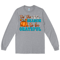 Heather Grey Tis' the Season To Be Grateful Long Sleeve Tee - Artiststas