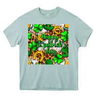 Arona Happy St. Patrick's Day pattern digital paper Heavy Core Tee - BundleAndBundleShop