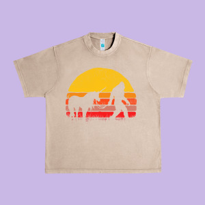 Sasquatch And Unicorn Vintage Urban Heavy Tee Designed By Artisfamous