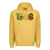 Antique Gold love avocado Premium Hoodie - BarkalooDesign
