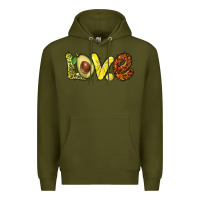 Army Green love avocado Premium Hoodie - BarkalooDesign