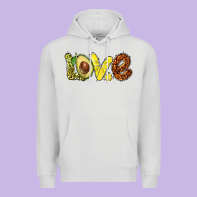 Love Avocado Premium Hoodie Designed By Barkaloodesign