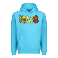 Ocean Blue love avocado Premium Hoodie - BarkalooDesign