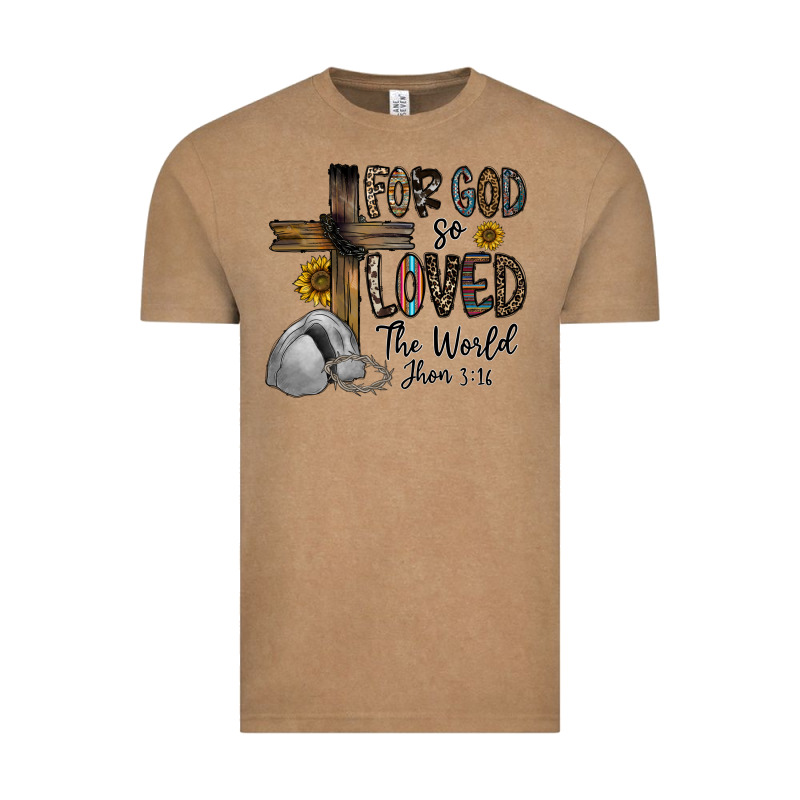 For God So Loved The World Jhon Vintage Tee by CowhideDigitalArt | Teevron