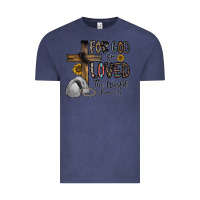 Vintage Denim for god so loved the world jhon Vintage Tee - CowhideDigitalArt
