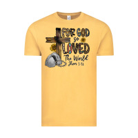 Vintage Mustard for god so loved the world jhon Vintage Tee - CowhideDigitalArt