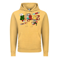 Vintage Mustard Christmas nurse Vintage Hoodie - BarkalooDesign