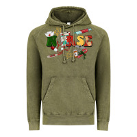 Vintage Olive Christmas nurse Vintage Hoodie - BarkalooDesign
