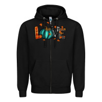 Black fall love Zipper Hoodie - RanaPortraitStore