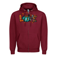 Burgundy fall love Zipper Hoodie - RanaPortraitStore