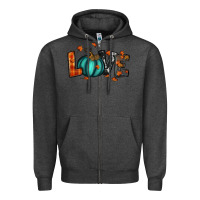 Charcoal Heather fall love Zipper Hoodie - RanaPortraitStore
