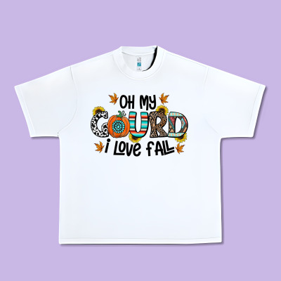 Oh My Gourd I Love Fall Urban Heavy Tee Designed By Cowhidedigitalart