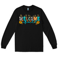 Black Welcome fall Long Sleeve Tee - Artiststas