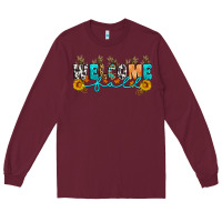 Burgundy Welcome fall Long Sleeve Tee - Artiststas