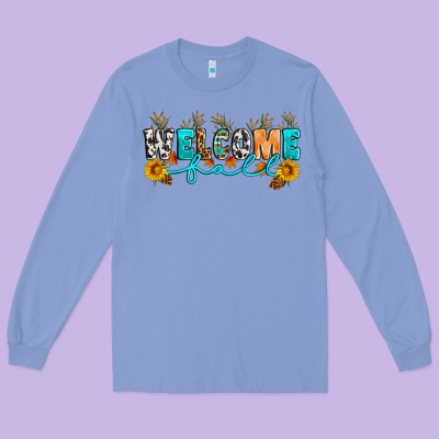 Welcome Fall Long Sleeve Tee Designed By Artiststas