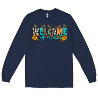 Navy Welcome fall Long Sleeve Tee - Artiststas