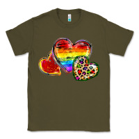Army Green Pride hearts Classic Tee - FaDigitalArtStudio