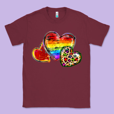 Pride Hearts Classic Tee Designed By Fadigitalartstudio