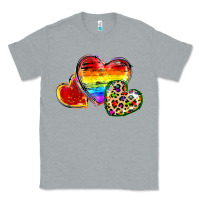 Heather Grey Pride hearts Classic Tee - FaDigitalArtStudio