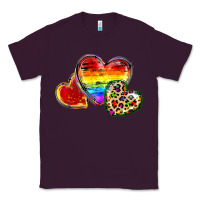 Plum Pride hearts Classic Tee - FaDigitalArtStudio