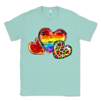Seafoam Pride hearts Classic Tee - FaDigitalArtStudio
