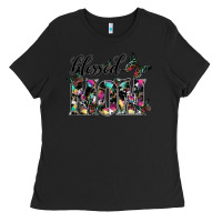 Black blessed mom Ladies Tee - SublimationCraftShop
