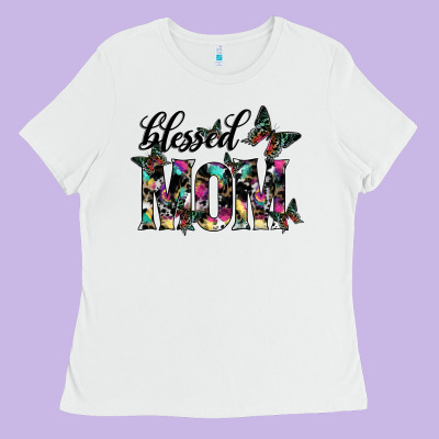 Blessed Mom Ladies Tee Designed By Sublimationcraftshop
