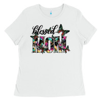 White blessed mom Ladies Tee - SublimationCraftShop