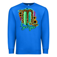 True Royal Scorpio Zodiac Sign Sunflower Leopard Serape Premium Sweatshirt - RanaPortraitStore