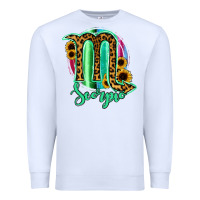 Scorpio Zodiac Sign Sunflower Leopard Serape Premium Sweatshirt | Teevron