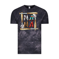Cloud Black baseball mama Vintage Tee - CowhideDigitalArt