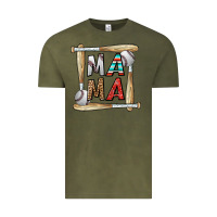 Vintage Olive baseball mama Vintage Tee - CowhideDigitalArt