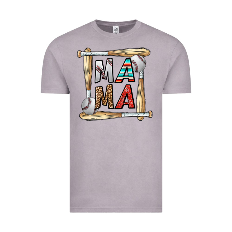 Baseball Mama Vintage Tee by CowhideDigitalArt | Teevron