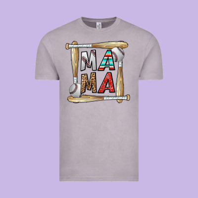 Baseball Mama Vintage Tee Designed By Cowhidedigitalart