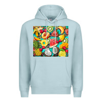 Blue Mist summer fruits Premium Hoodie - BarkalooDesign