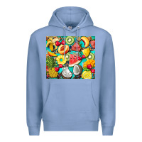 Colony Blue summer fruits Premium Hoodie - BarkalooDesign