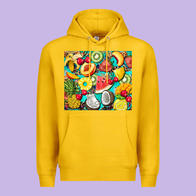 Summer Fruits Premium Hoodie Designed By Barkaloodesign