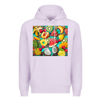 Lilac summer fruits Premium Hoodie - BarkalooDesign