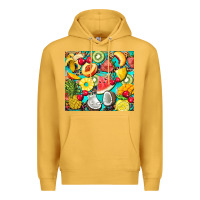 Mustard summer fruits Premium Hoodie - BarkalooDesign