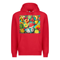 Red summer fruits Premium Hoodie - BarkalooDesign