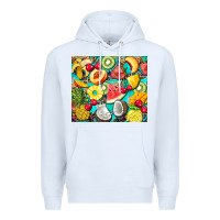 White summer fruits Premium Hoodie - BarkalooDesign
