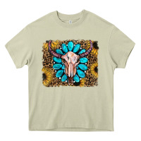 Mossy leopard sunflowers and gemstone skull Heavy Core Tee - RanaPortraitStore