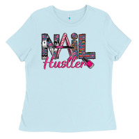 Baby Blue Nail hustler Ladies Tee - SublimationCraftShop