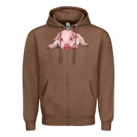 Chestnut baby pig Zipper Hoodie - RanaPortraitStore