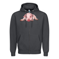 Smoke baby pig Zipper Hoodie - RanaPortraitStore